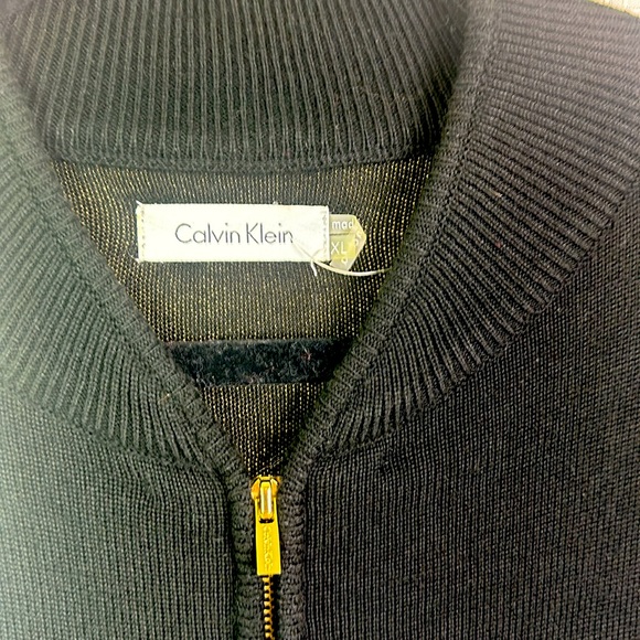 Calvin Klein Black Knit Dress with Gold Zipper, Size XL - Picture 3 of 14
